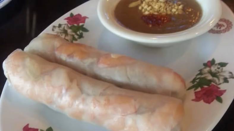 Order Shrimp and Pork Spring Rolls food online from Kim Anh's Noodle House store, New Orleans on bringmethat.com