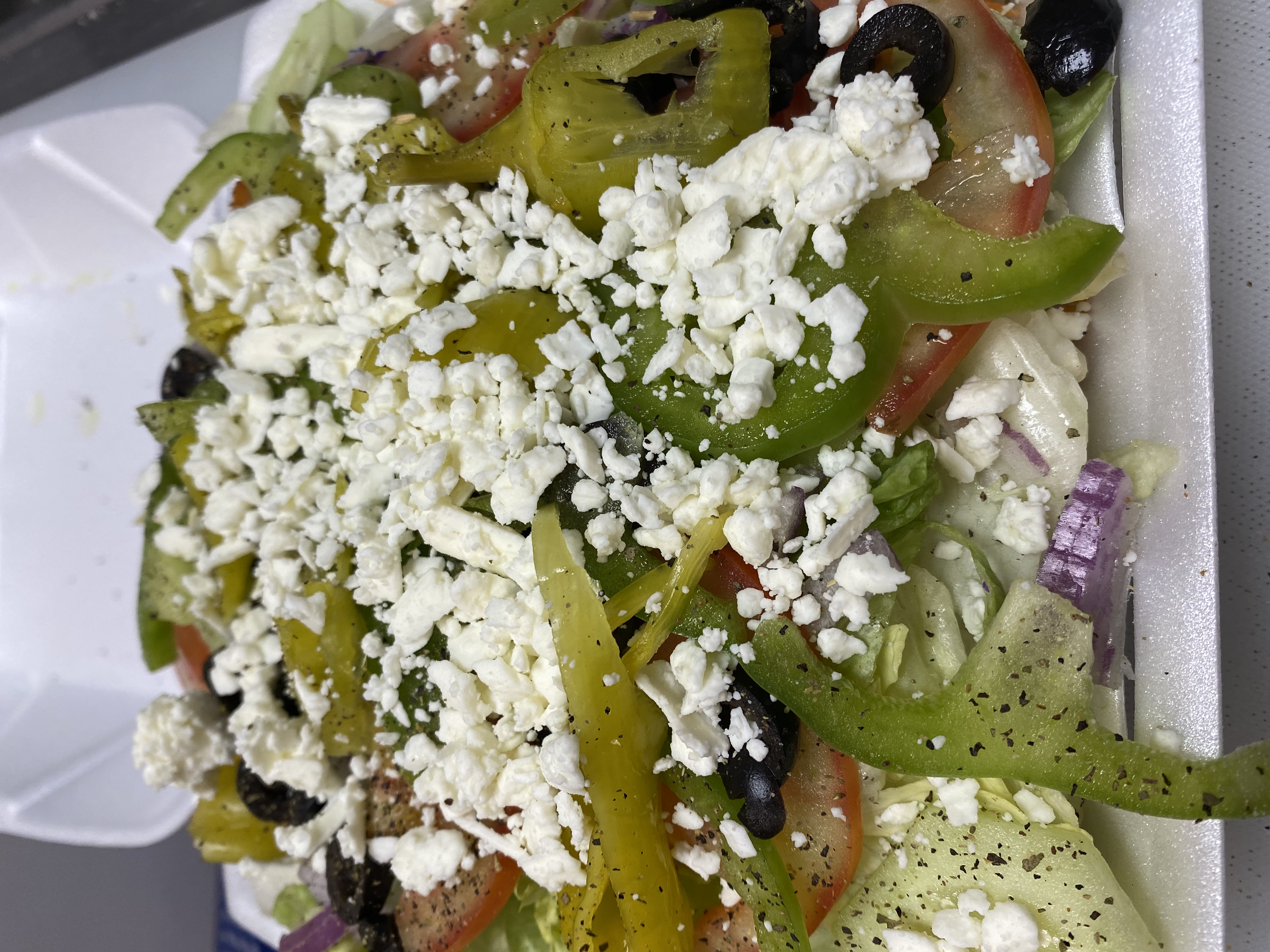 Order Greek Salad food online from Mamamia Kitchen store, San Diego on bringmethat.com