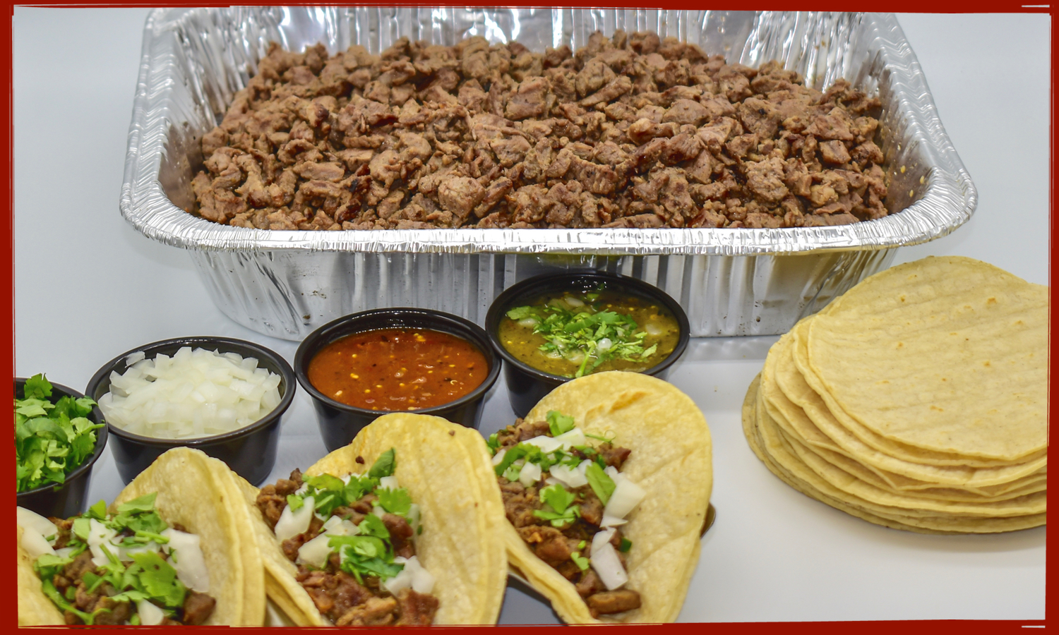 Order Tray of Meat food online from La Bufadora Baja Grill store, Victorville on bringmethat.com