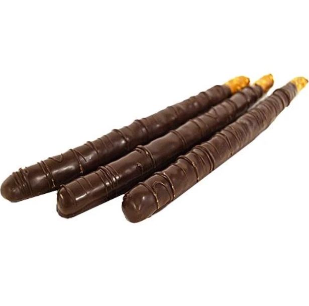 Order Gourmet Dark Chocolate Pretzel Rods food online from All City Candy store, Cleveland on bringmethat.com
