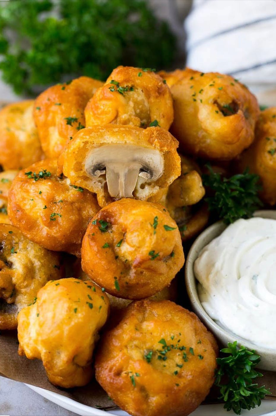 Order Fried Mushrooms - 12 Pieces food online from Giovannelie Restaurant store, New Brunswick on bringmethat.com