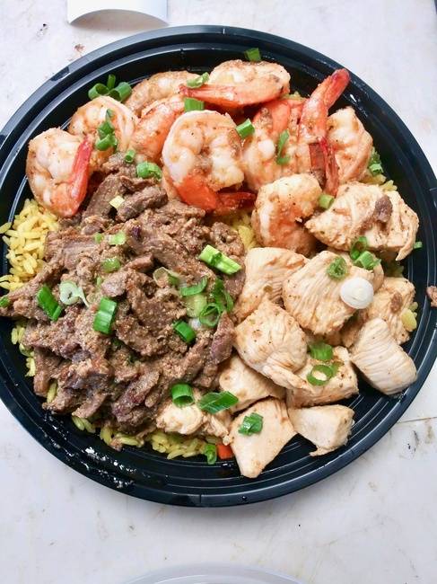 Order *Shrimp, Chicken & Steak Bowl food online from Bailey Seafood store, Buffalo on bringmethat.com