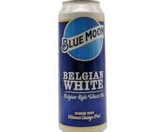 Order Blue Moon Belgian White Beer Can 24 oz ,(5.4% ABV) food online from Pit Stop Liquor Mart store, El Monte on bringmethat.com