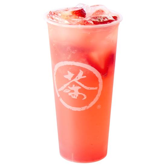 Order Lychee Strawberry Splasher (LARGE SIZE) food online from Ten Ren Tea Time store, Arcadia on bringmethat.com