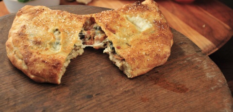 Order Chicken Bacon Ranch Calzone food online from Dino's store, Albany on bringmethat.com