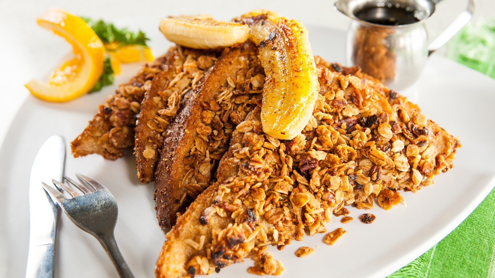 Order Granola Crusted French Toast food online from Greens and Proteins store, Las Vegas on bringmethat.com