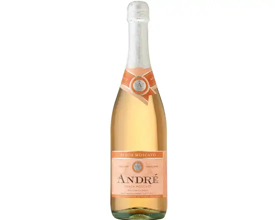 Order Andre Champagne Peach Sweet Moscato 7.5% abv 750ml food online from Sousa Wines & Liquors store, Mountain View on bringmethat.com