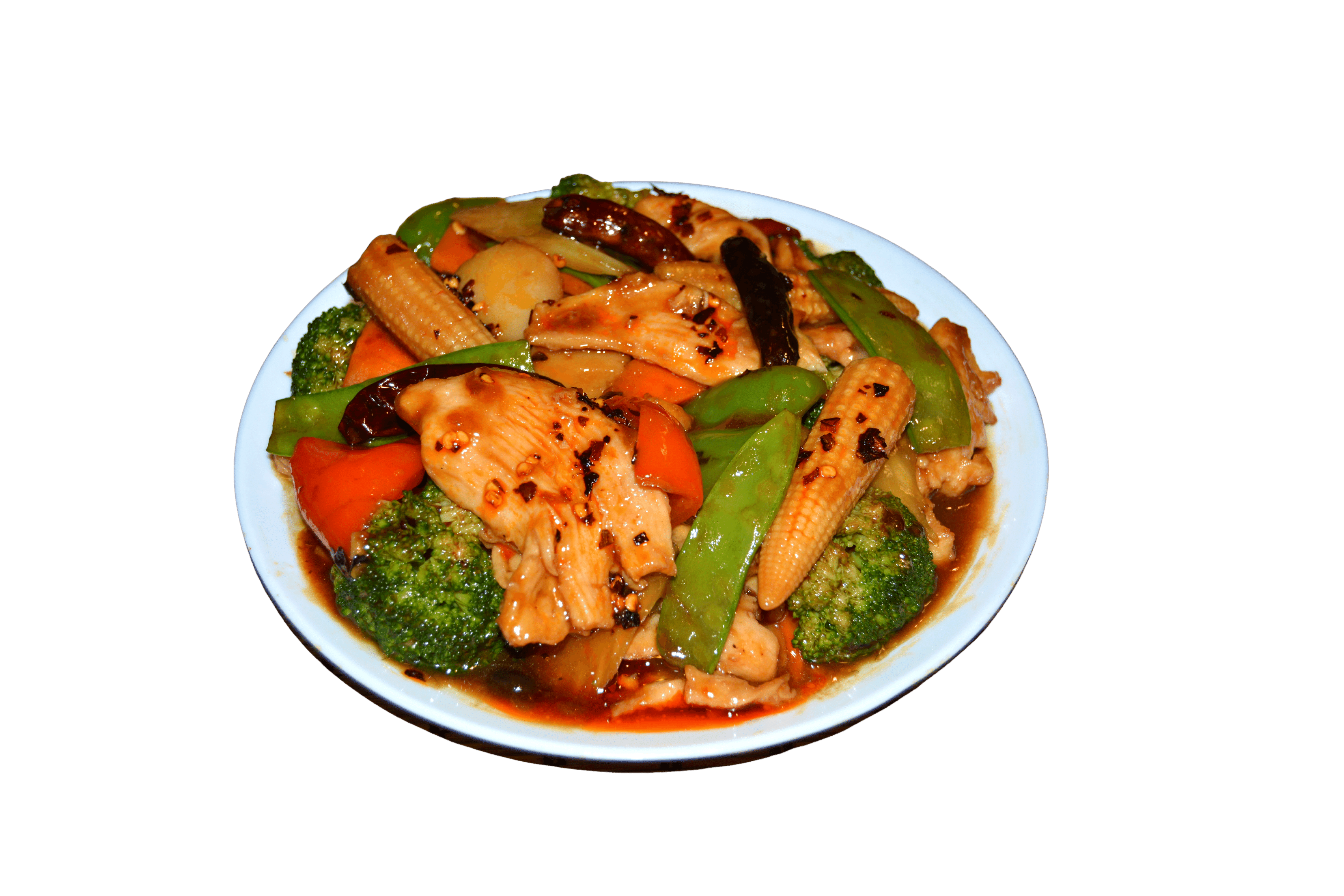 Order Szechuan Chicken food online from Halal China Kitchen Plus store, Jamaica on bringmethat.com