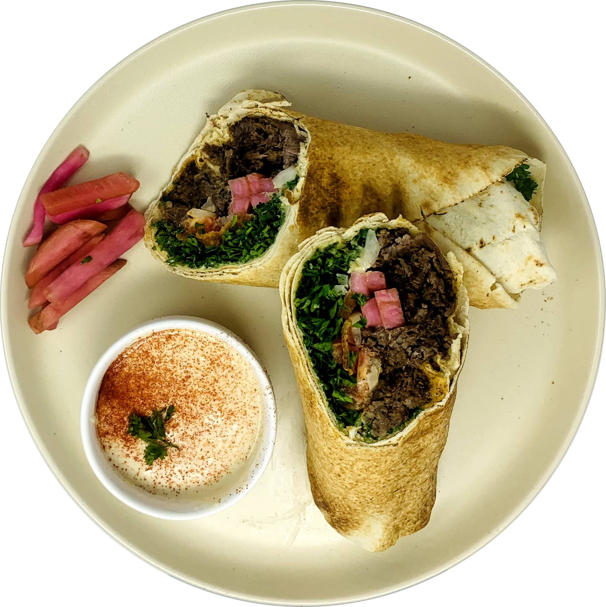 Order Beef Shawarma Wrap food online from Levant Kitchen store, Canton on bringmethat.com
