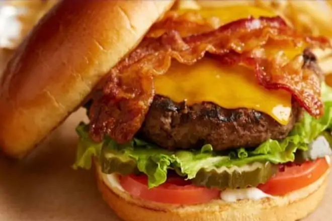 Order 3. Bacon Cheeseburger food online from 5 brothers gourmet deli store, New York on bringmethat.com