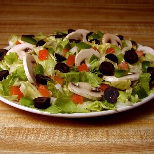 Order MrJim's Garden Salad (Half) food online from MrJims.Pizza store, Frisco on bringmethat.com