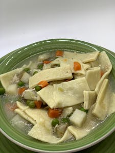 Order OUR HOMEMADE CHICKEN & DUMPLINGS W/ ROLL & BUTTER food online from Millers Country Kitchen store, Middletown on bringmethat.com