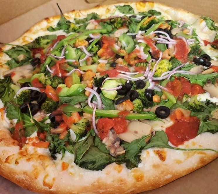 Order Vegetarian Delight Pizza - Small 12'' food online from Buffalo House store, Philadelphia on bringmethat.com