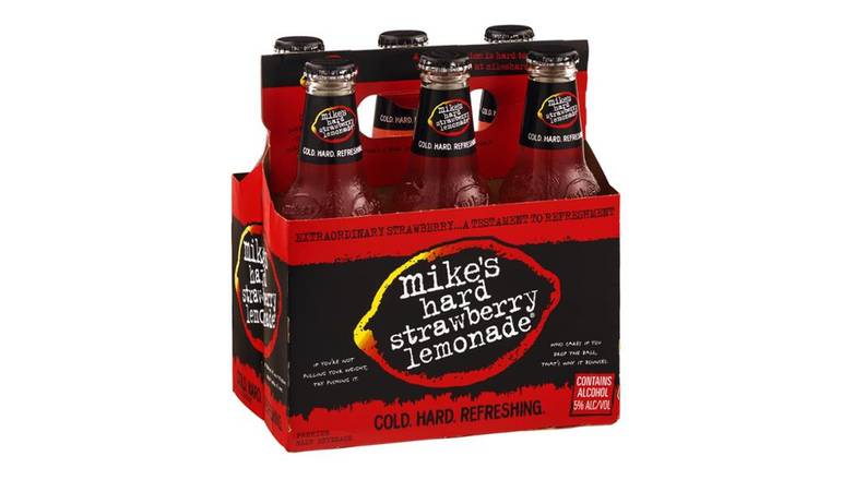 Order Mikes Hard Strawberry Lemondae-6 Pack food online from Red Roof Market store, Lafollette on bringmethat.com