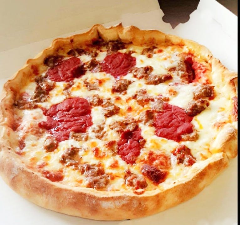 Order Deep Dish Cheese Pizza - Medium 12'' food online from Wilmington Pizzeria store, Wilmington on bringmethat.com