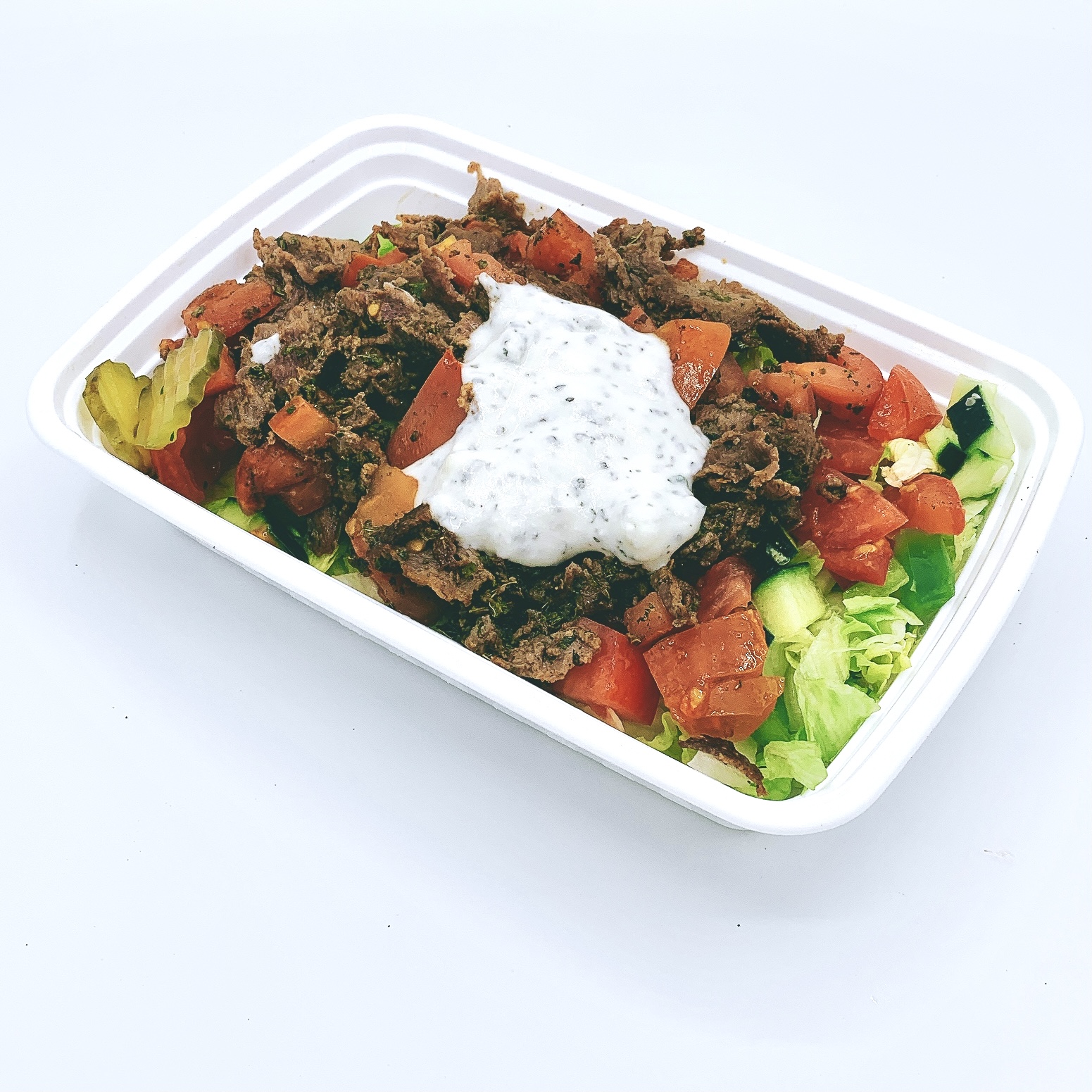 Order Beef Gyro Over Salad food online from Heroes Meal store, Midland on bringmethat.com