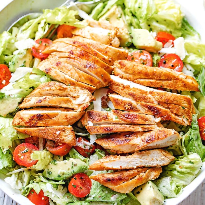 Order Grilled chicken salad food online from Vino's Pizzeria store, Greensboro on bringmethat.com