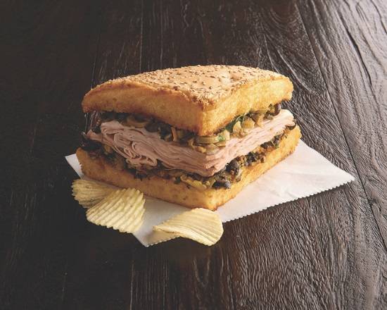 Order 1/4 Roasted Turkey Breast Muffaletta Special (630-1060 cal) food online from Jason's Deli store, Altamonte Springs on bringmethat.com