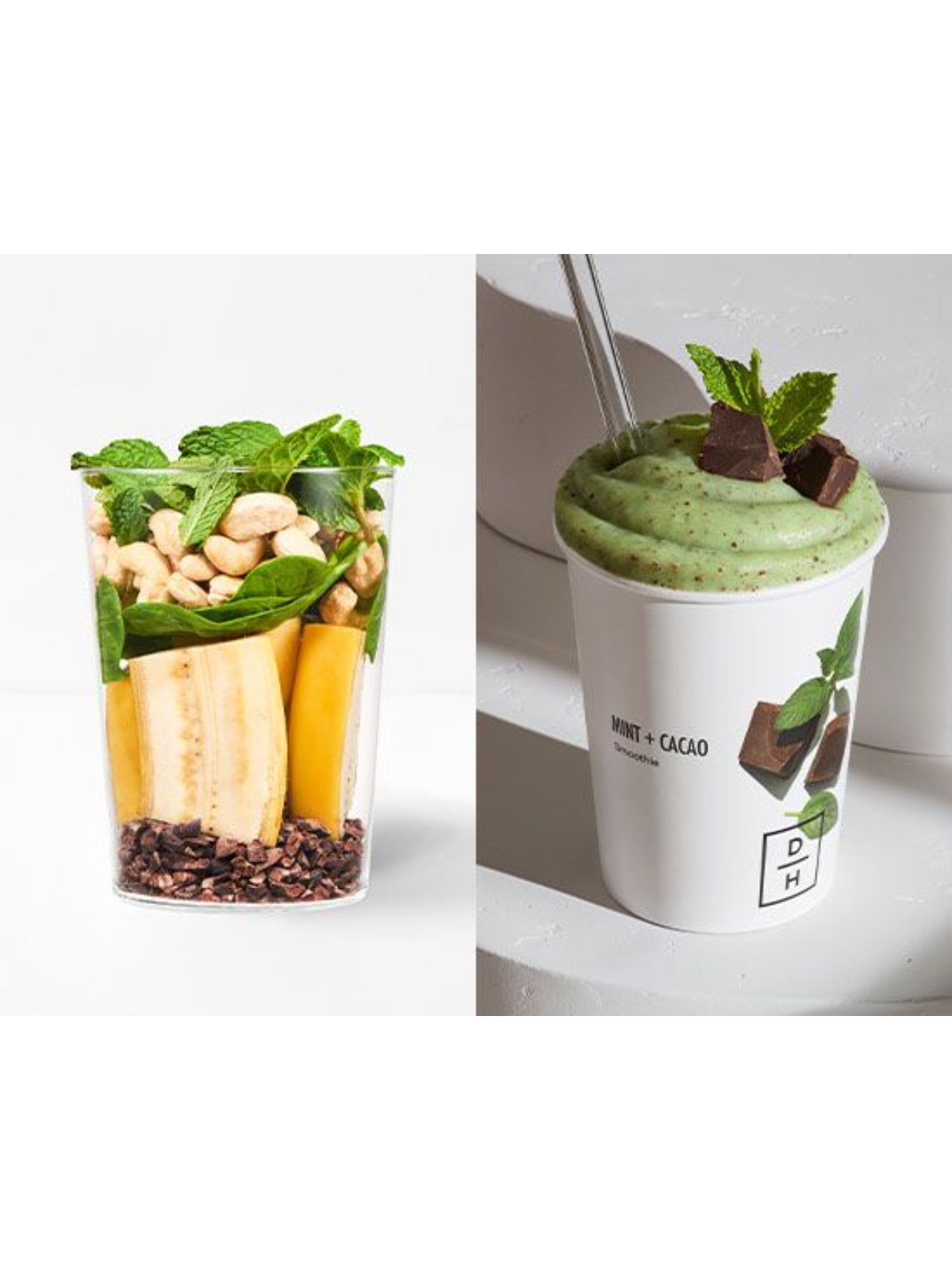 Order Daily Harvest Mint + Cacao Smoothie (8 oz) food online from Goodees Cravings store, Los Angeles on bringmethat.com