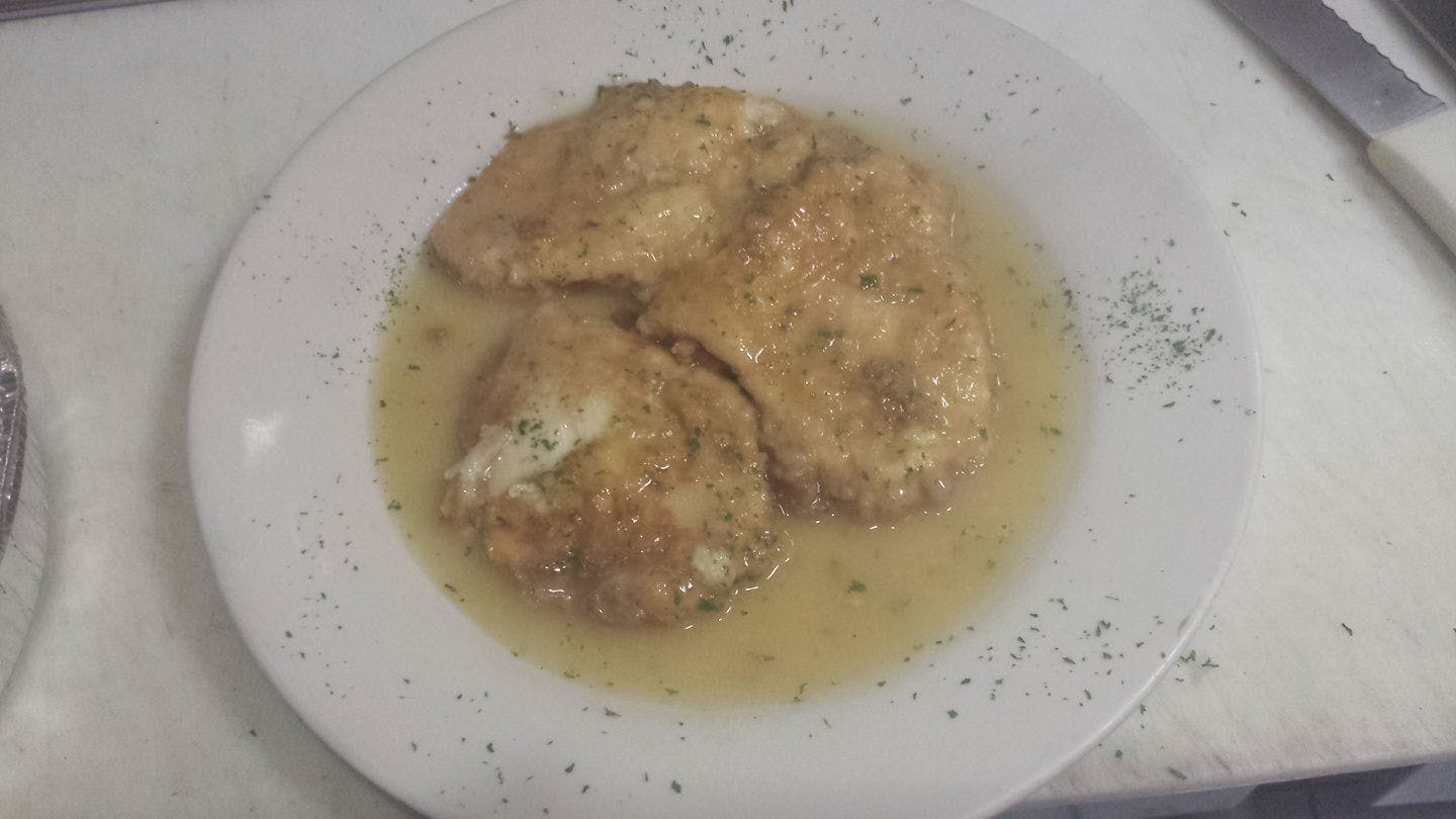Order Chicken Francaise - Small food online from Yordana Pizza Ii store, Fairless Hills on bringmethat.com