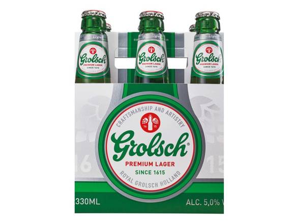 Order Grolsch Premium Lager - 6x 12oz Bottles food online from Goody Goody Liquor Parent store, Dallas on bringmethat.com
