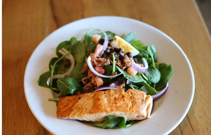 Order The Salmon and Spinach Salad food online from Labriola Bakery Cafe store, Oak Brook on bringmethat.com