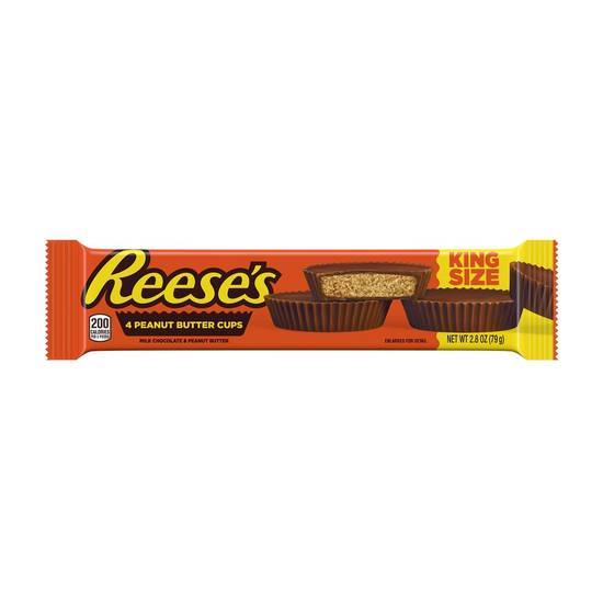 Order REESE'S Milk Chocolate Peanut Butter Cups King Size Candy, 4 CT food online from Cvs store, MONTEZUMA on bringmethat.com