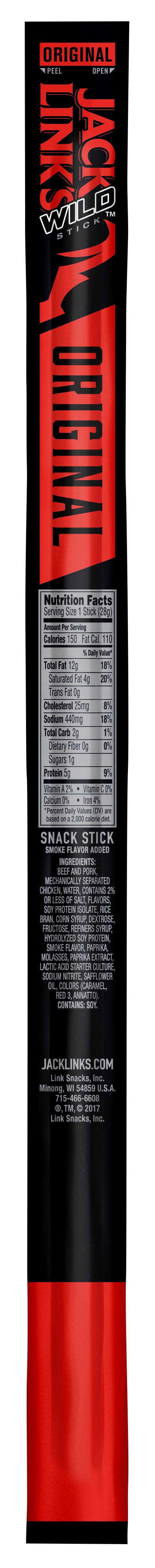 Order Jack Link's Wild Original Snack Stick (1 oz) food online from Rite Aid store, Eugene on bringmethat.com