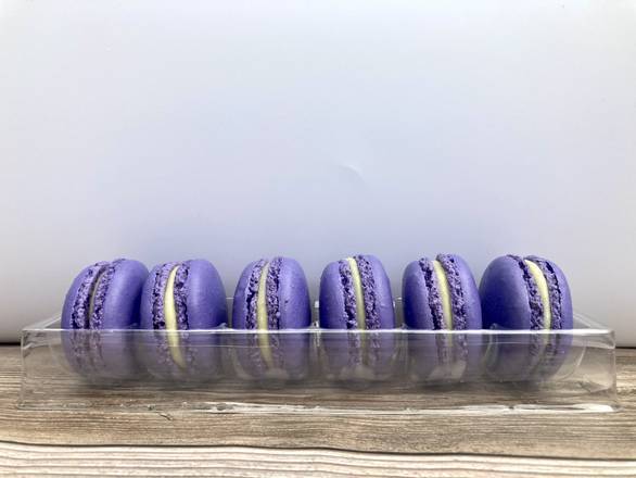 Order Box of 6 Lavender's Macarons food online from Dolce Brooklyn store, Philadelphia on bringmethat.com