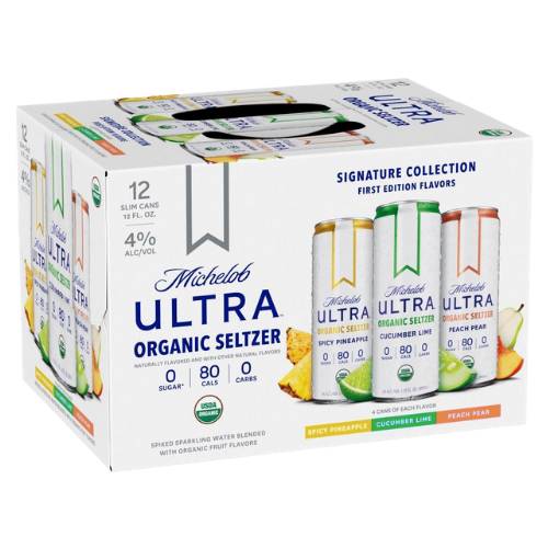 Order Michelob ULTRA Organic Seltzer Variety Pack - 12 oz Cans/12 Pack food online from Bottle Shop & Spirits store, Los Alamitos on bringmethat.com