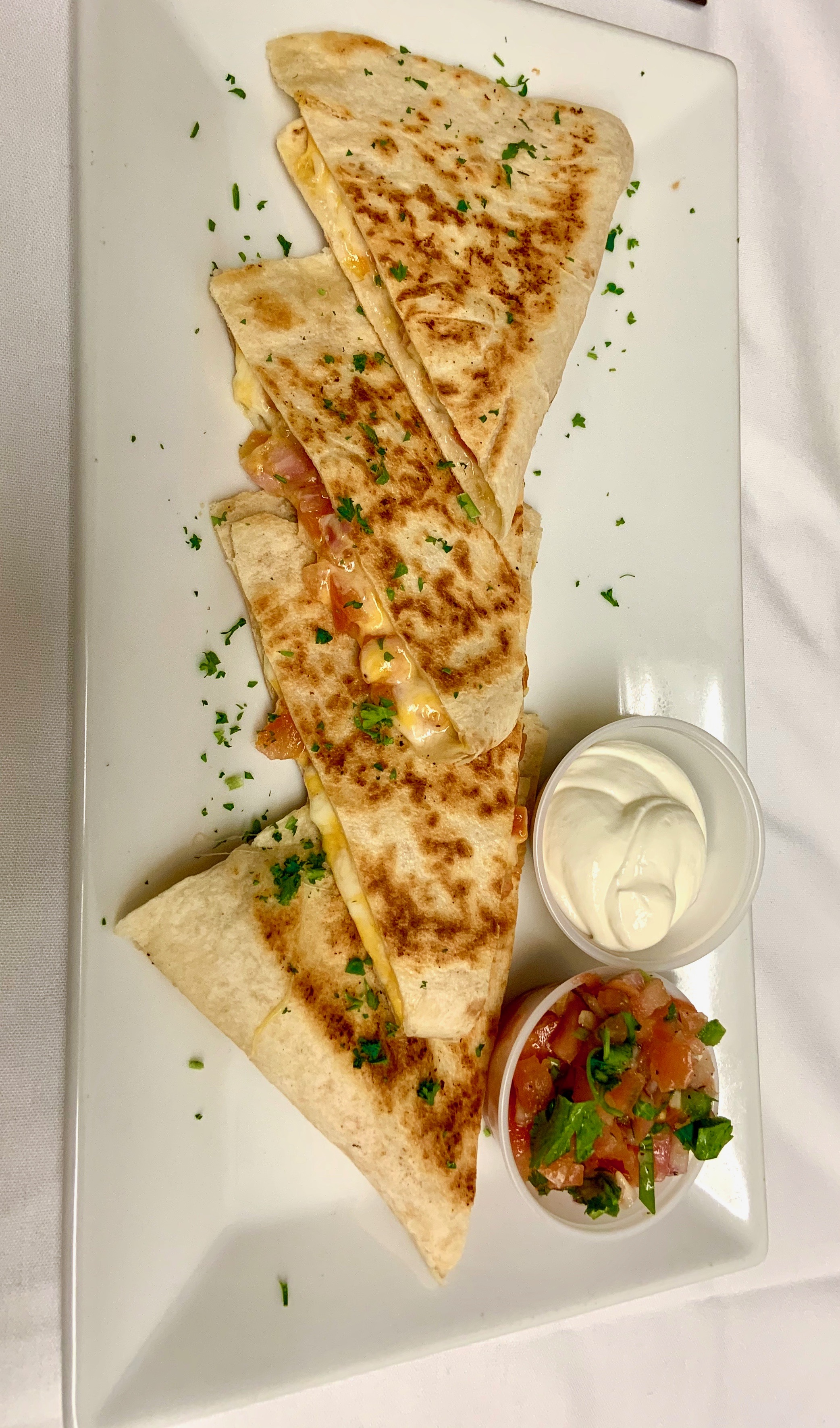 Order Cheese Quesadilla Plate food online from North Sea Tavern store, Southampton on bringmethat.com