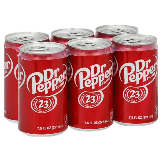 Order Dr. Pepper (7.5 oz x 6 ct) food online from Rite Aid store, San Diego on bringmethat.com