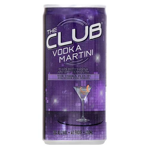Order The Club Vodka Martini - 200ml/Single food online from Bottle Shop & Spirits store, Los Alamitos on bringmethat.com