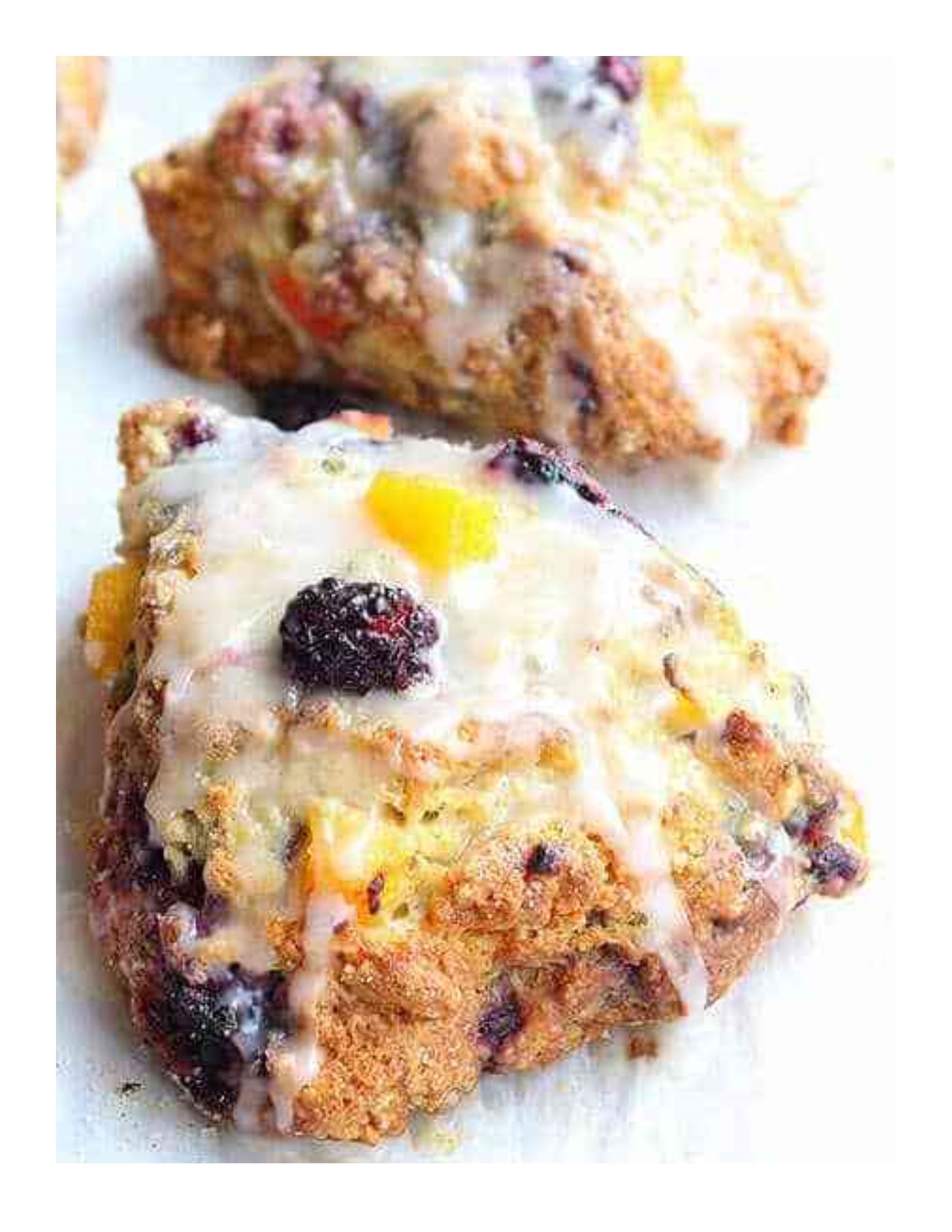 Order Blackberry Peach Scones food online from Miss Hickory Tea Room store, Strongsville on bringmethat.com