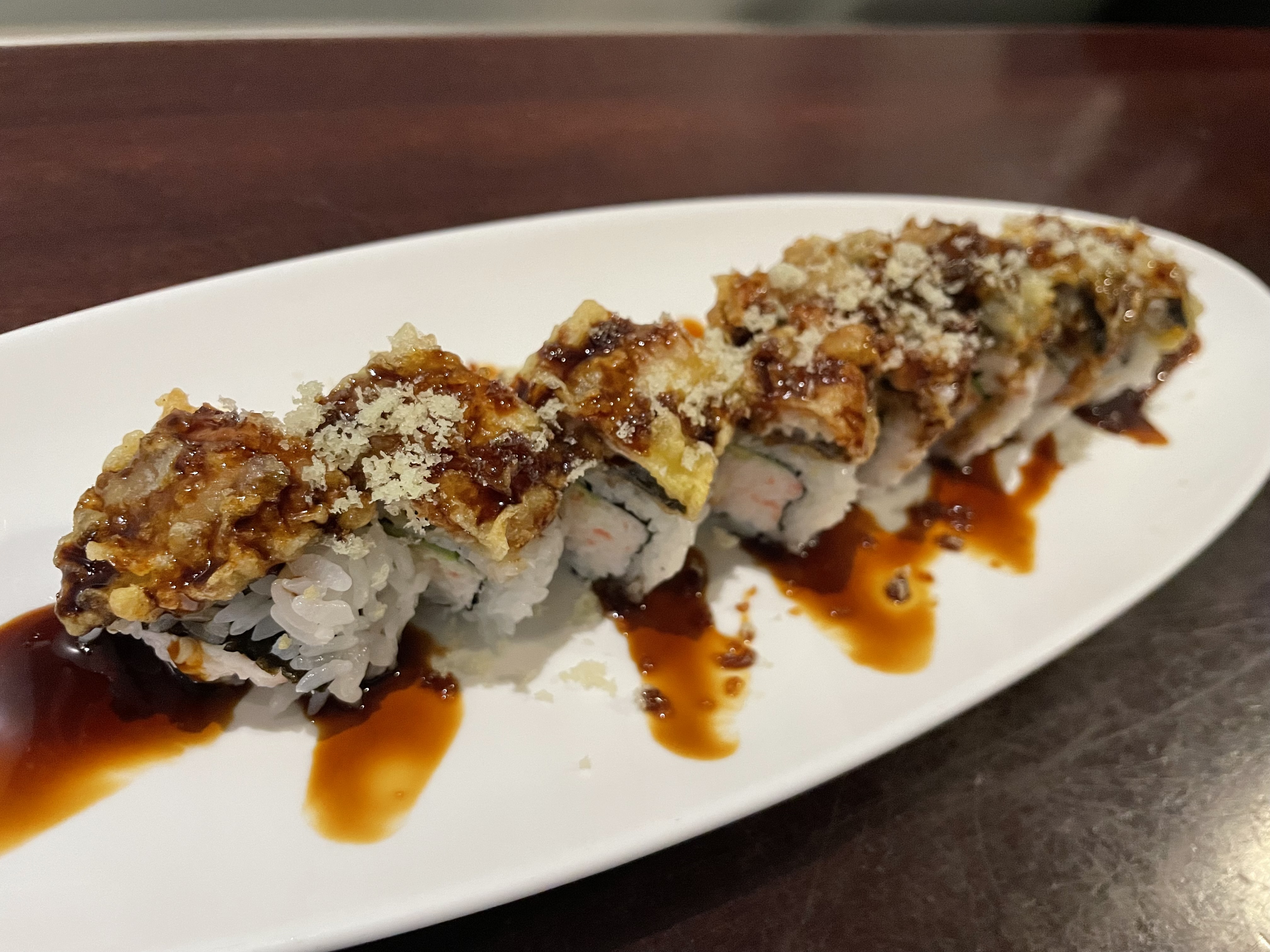 Order Unagi Crunch Roll food online from Skybay Sushi store, Costa Mesa on bringmethat.com
