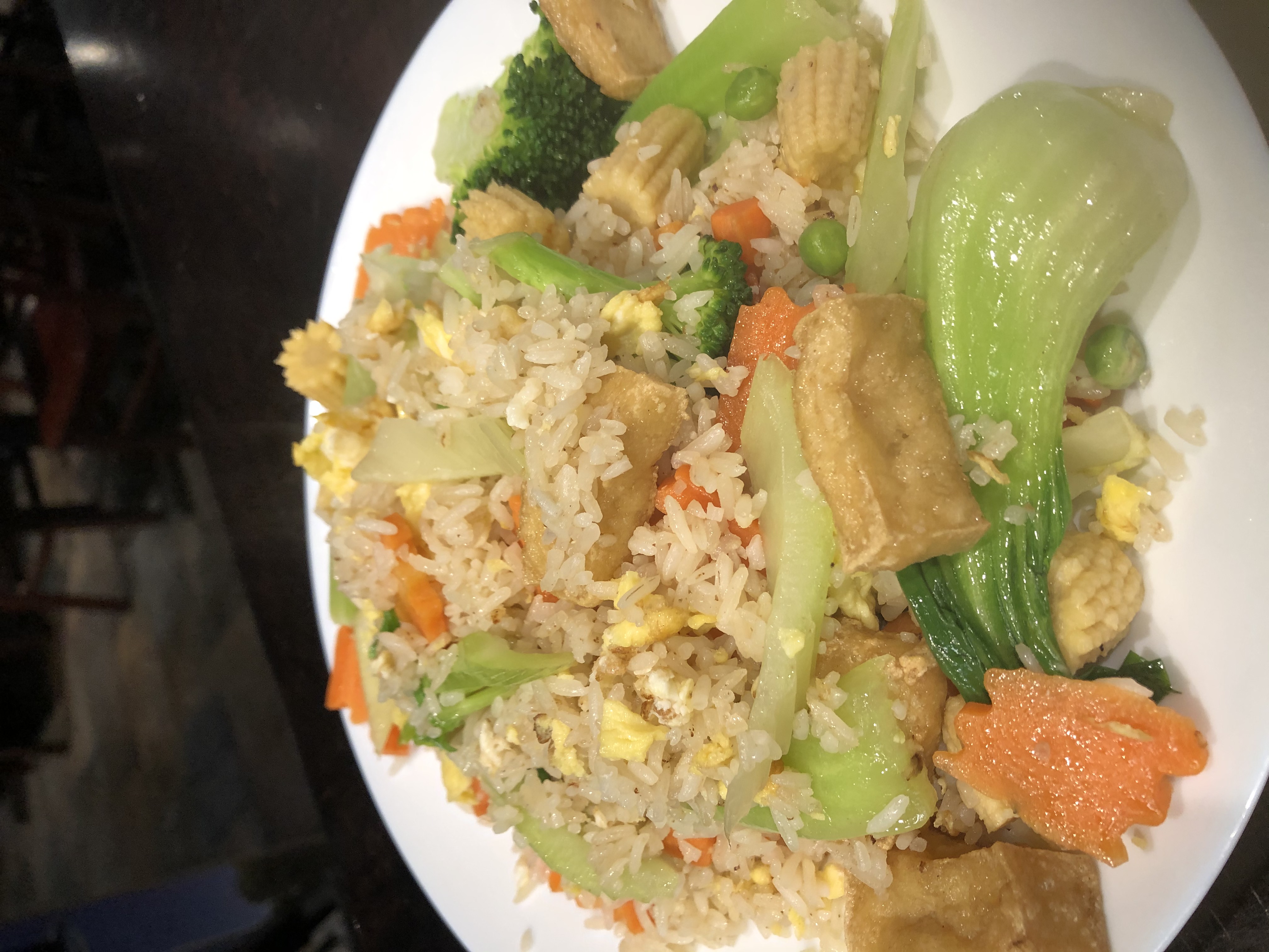 Order F5. Veggie Fried Rice-Com Chien Chay food online from Pho Amour store, Fontana on bringmethat.com