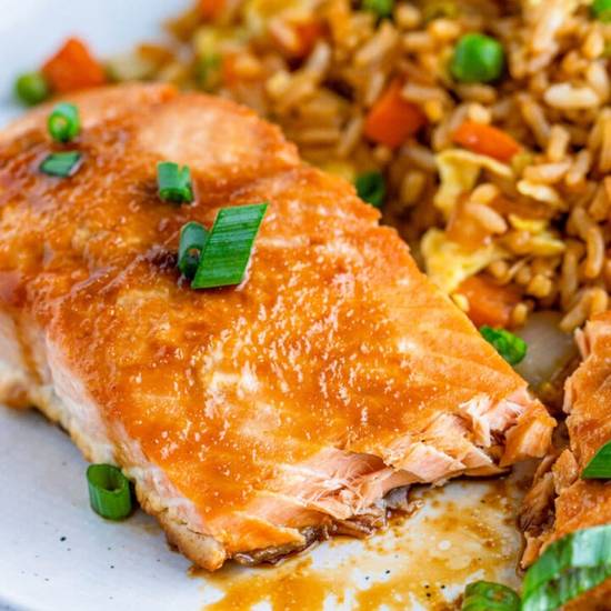 Order *Salmon & Rice Bowl food online from Bailey Seafood store, Buffalo on bringmethat.com