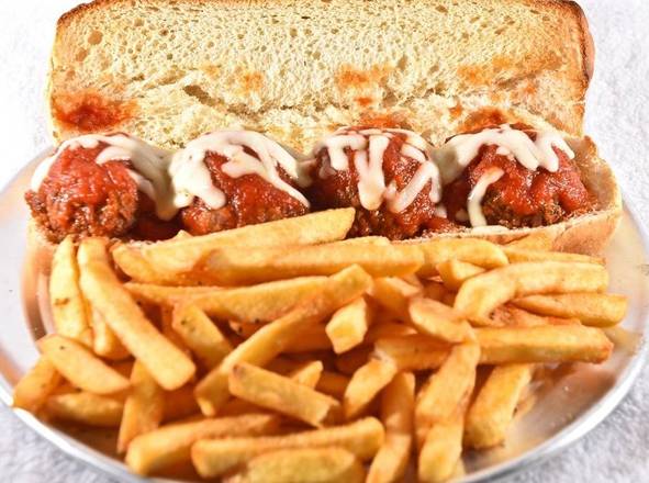 Order Meatball Parmesan Sub food online from Freddy Pasta And Pizza store, Gaithersburg on bringmethat.com