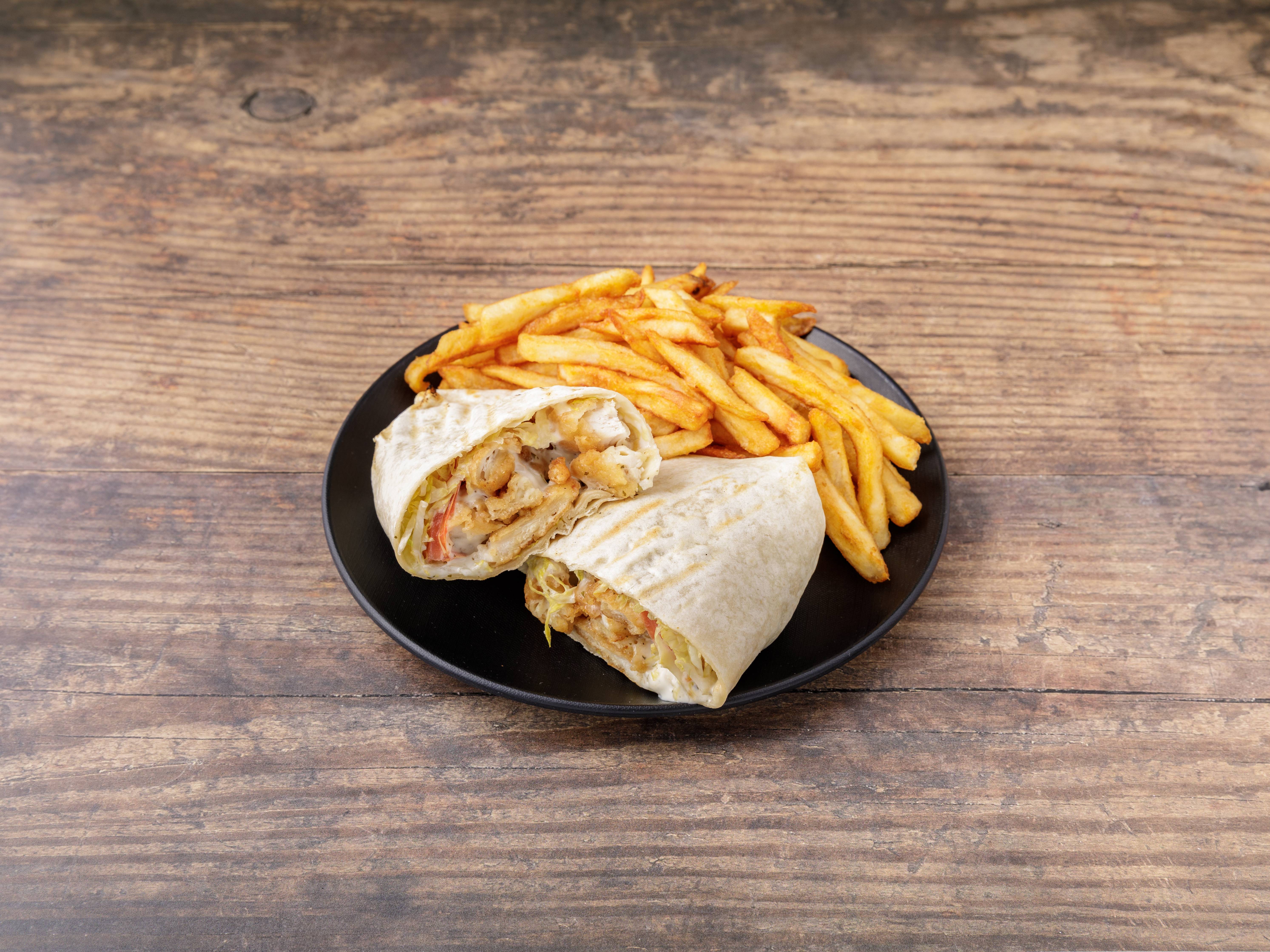 Order 9. Crispy Chicken Ranch Wrap food online from Pizza & Sandwich Express store, Little Falls on bringmethat.com