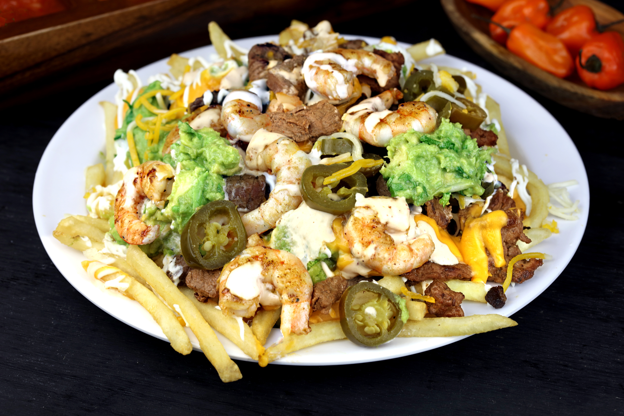 Order Surf and Turf Fries food online from Senor Pancho Fresh Mexican food store, San Diego on bringmethat.com