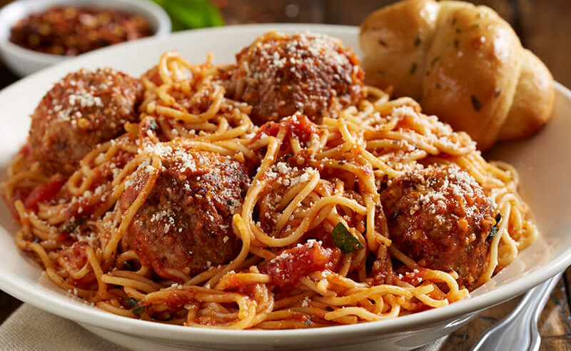 Order Jumbo Spaghetti & Meatballs food online from BJs Restaurant & Brewhouse store, Greenwood on bringmethat.com