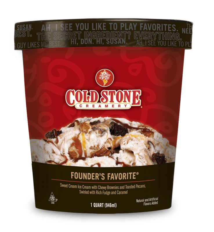 Order Founder's Favorite® Pre-packed Quart food online from Cold Stone Creamery store, San Bernardino on bringmethat.com