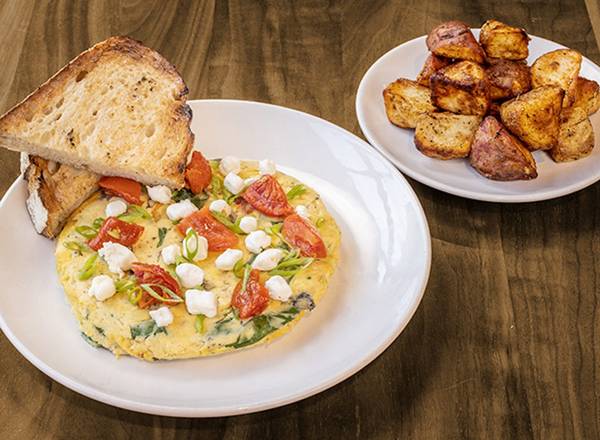 Order Three Cheese Tomato & Mushroom Frittata food online from The Wildflower Bread Company store, Scottsdale on bringmethat.com