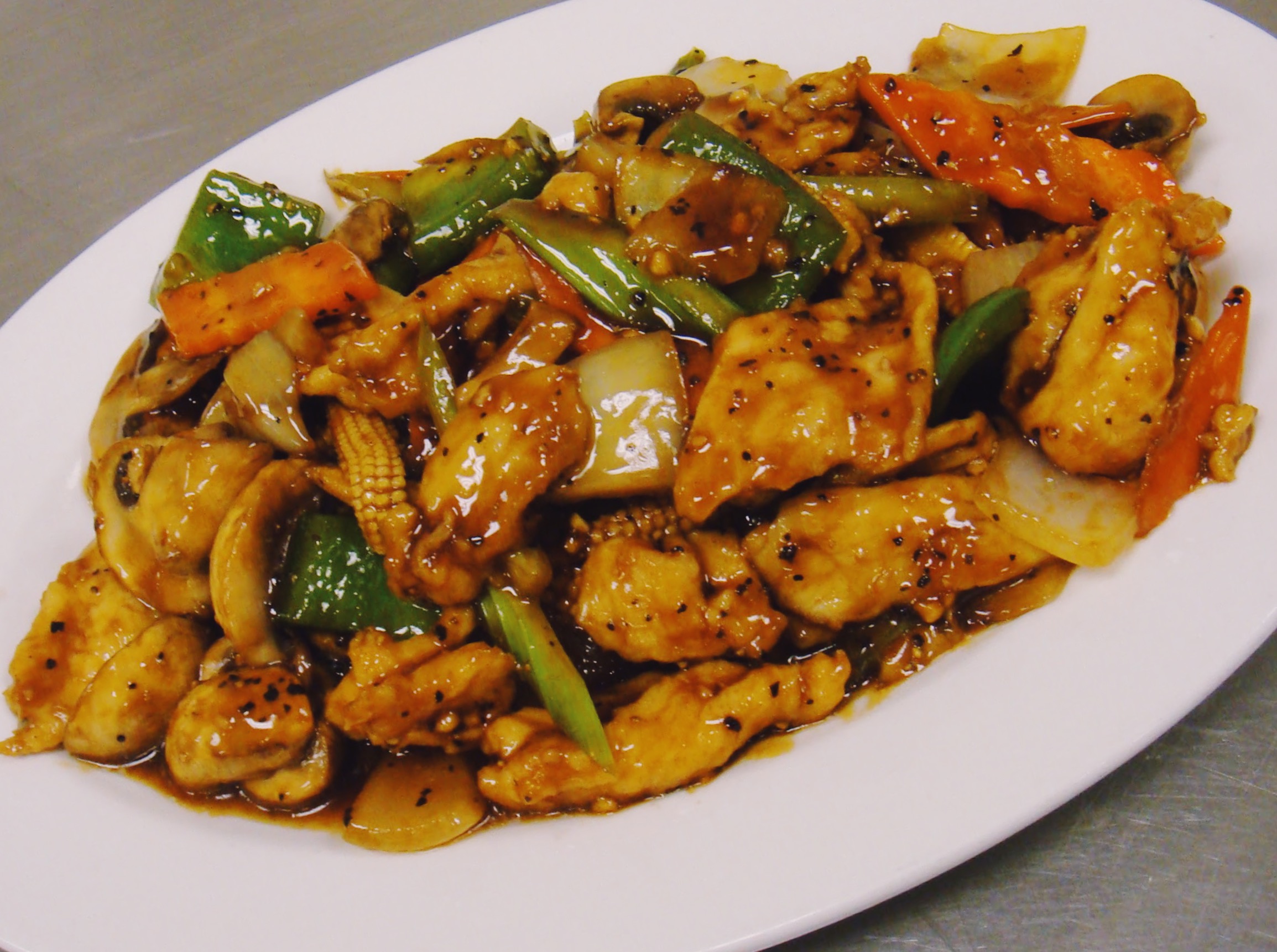 Order Black Pepper Chicken food online from New China Cuisine store, North Las Vegas on bringmethat.com
