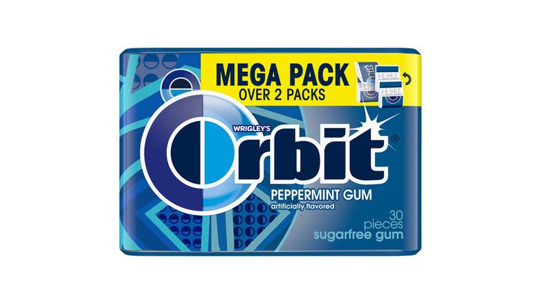 Order Orbit peppermint sugarfree gum mega pack, 30 each food online from Route 7 Food Mart store, Norwalk on bringmethat.com