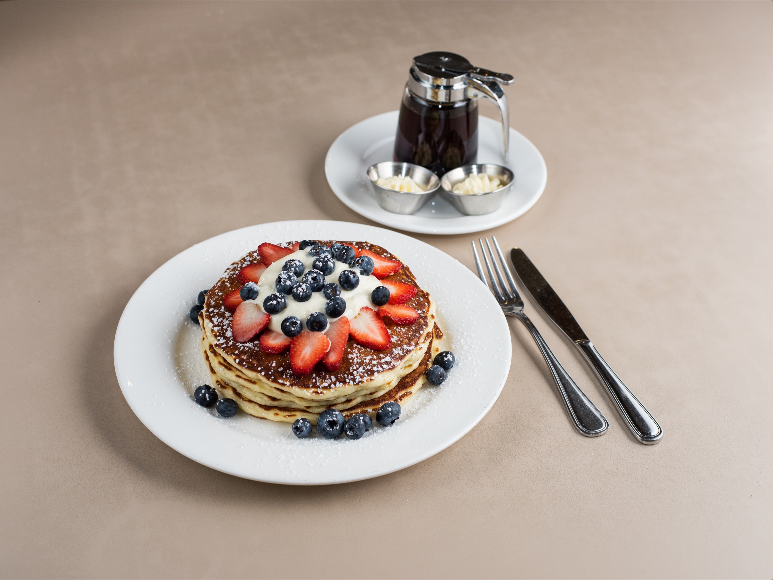 Order Berry Mascarpone Pancakes food online from Potbelly Sandwich Works store, Norridge on bringmethat.com