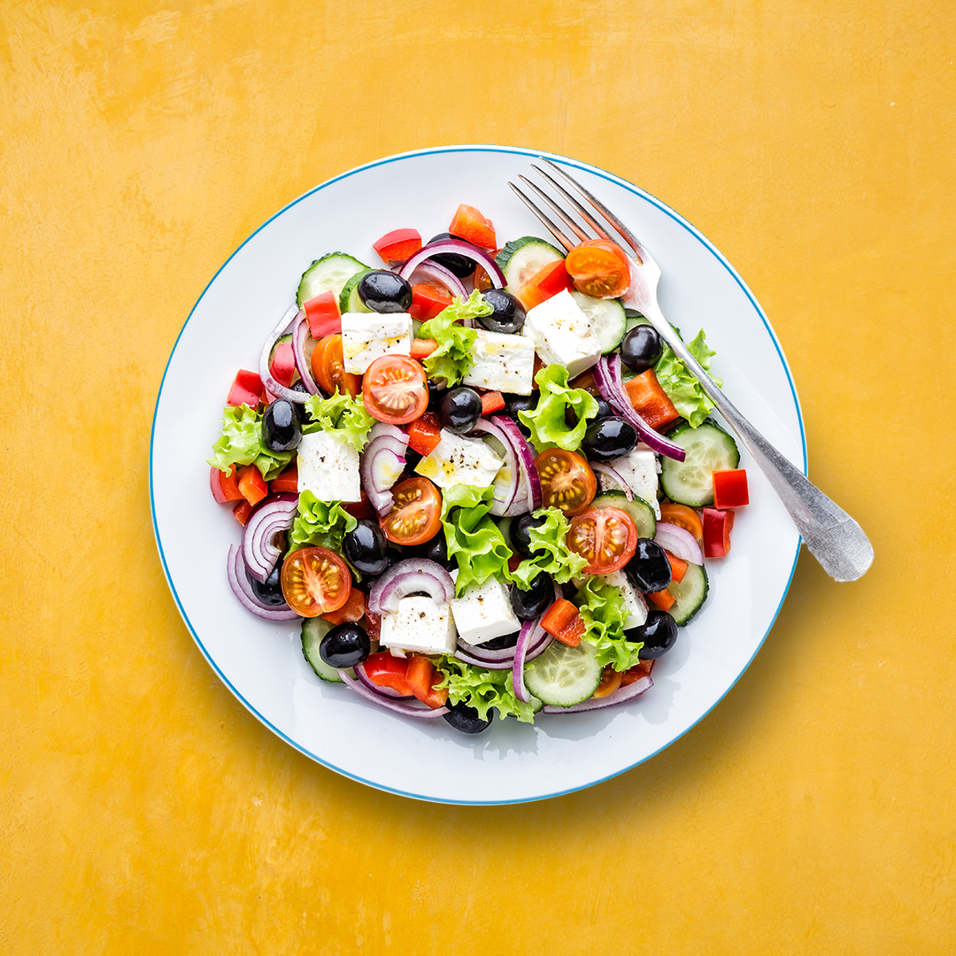 Order Greek Salad  food online from Pizza Zone store, Oklahoma City on bringmethat.com