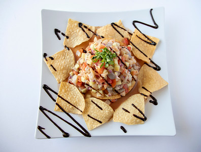 Order Tostada Pirata food online from El Marisquero Bar & Grill store, El Monte on bringmethat.com