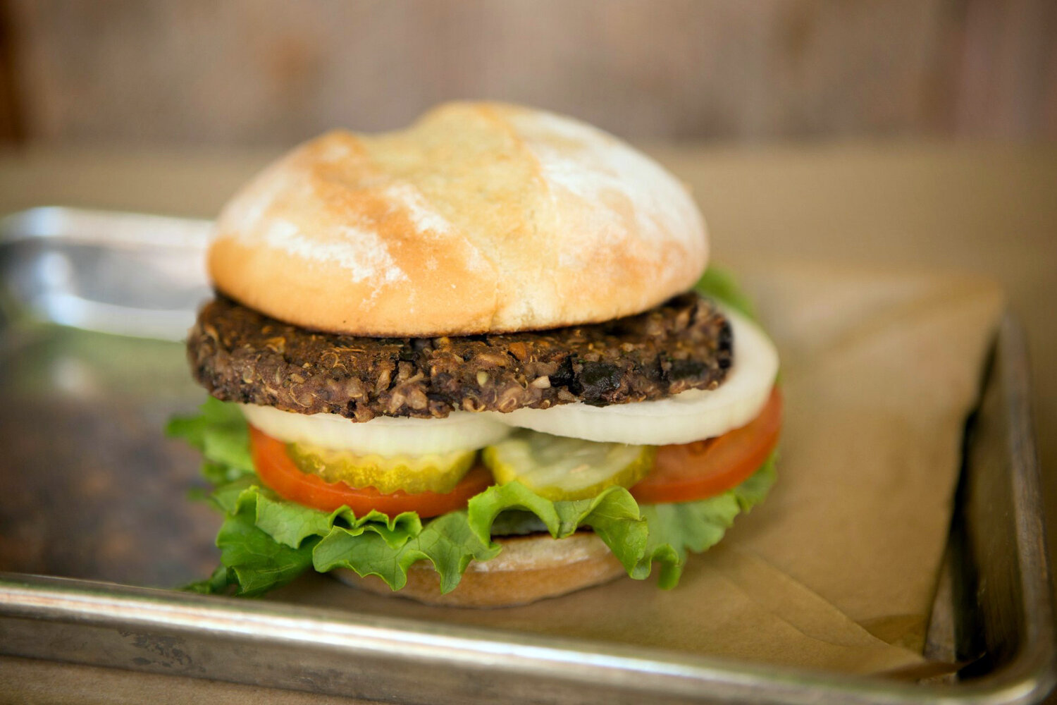 Order Black Bean Burger food online from June Bakery store, Bellevue on bringmethat.com