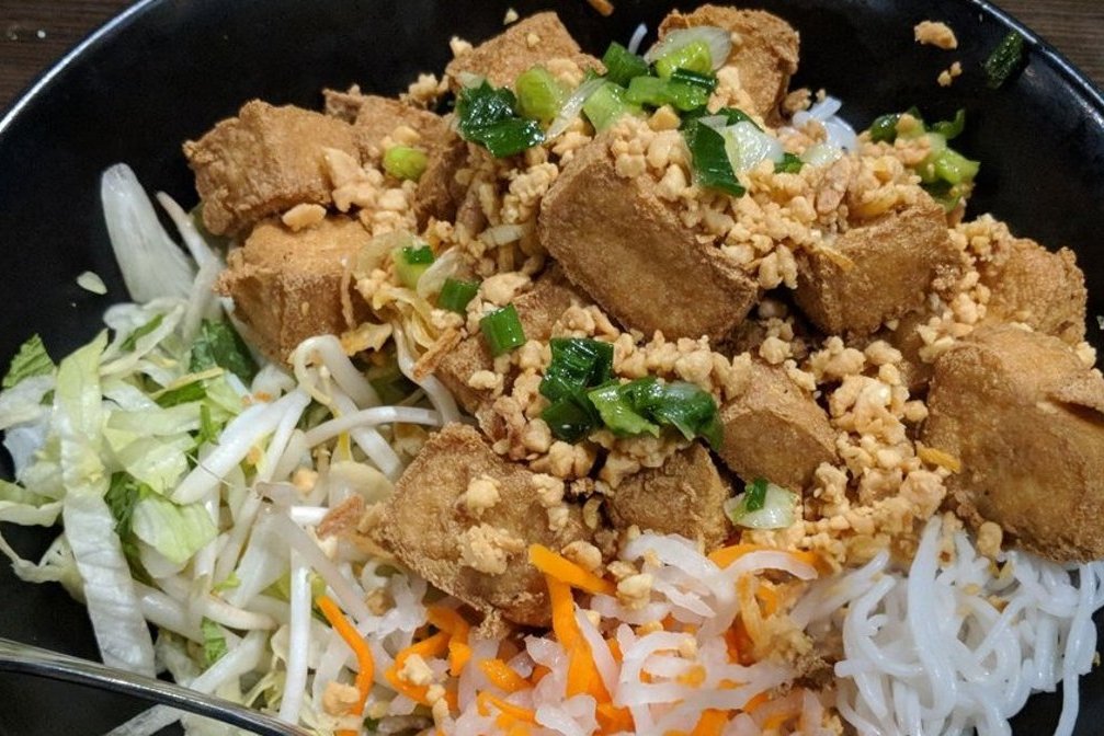 Order 39 - Fried Tofu with Vermicelli - 炸豆腐米粉 - Bún Đậu Hũ Chiên food online from Pho Element store, San Mateo on bringmethat.com